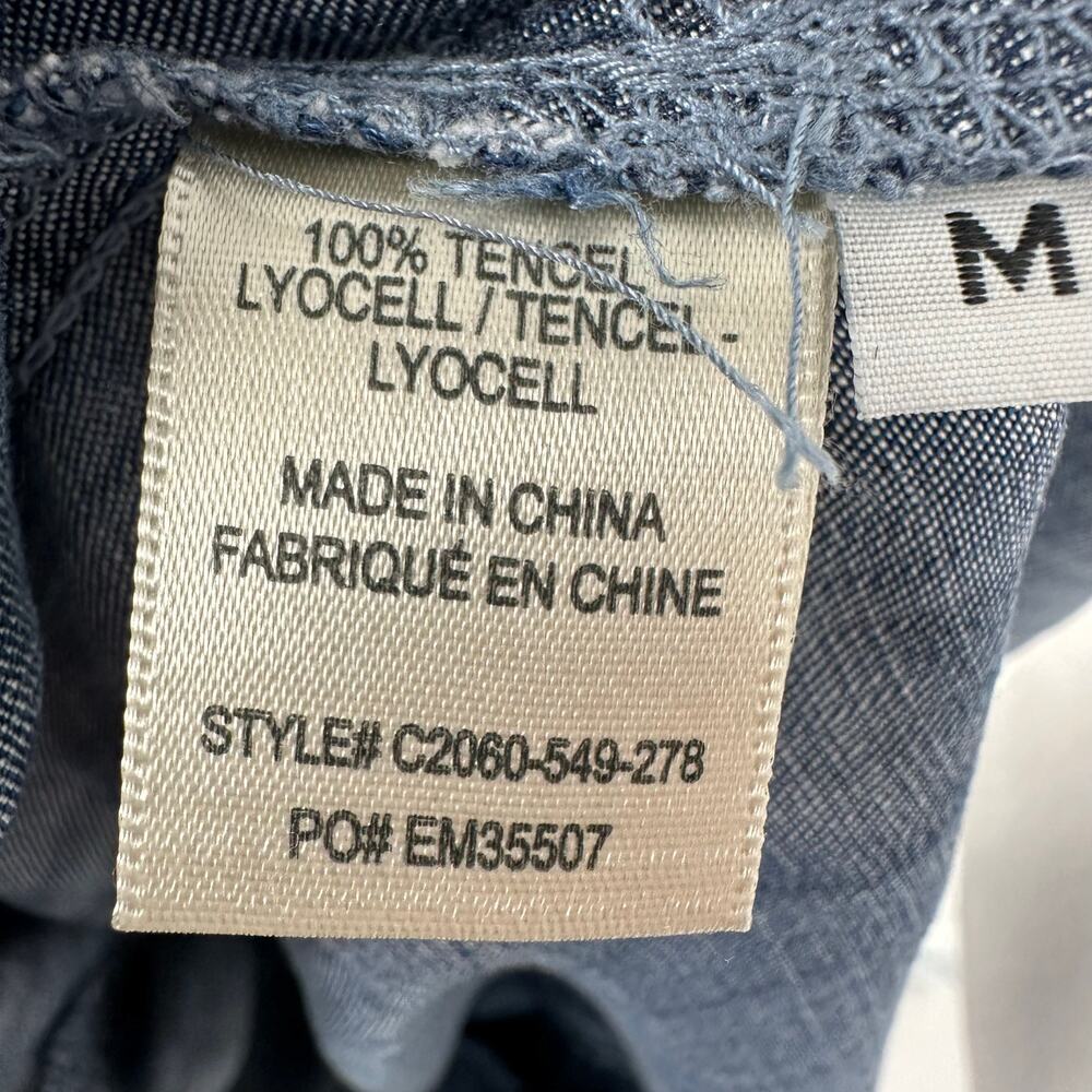 Cloth & Stone Chambray Button Front Split Back Te… - image 8